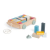 Bigjigs Toys Vozík s drevenými kockami Bigjigs Toys