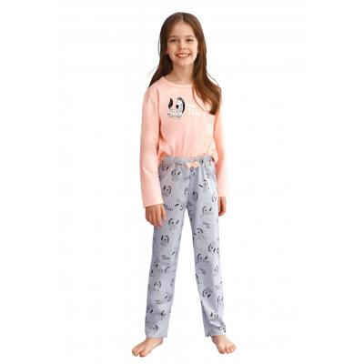 Dievčenské pyžamo 2615 Sarah pink - TARO Růžová 110