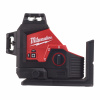 MILWAUKEE M12™ Zelený laser s 3 rovinami a uhlom 360° - M123PL-0C bez akumulátora