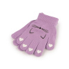 Detské pletené rukavice mačka - fialová lila
