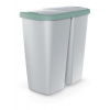 Prosperplast COMPACTA Q DUO popolavý so svetlo zeleným vekom 45 l