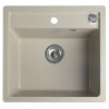 Granitový vstavaný mono drez, 53x50 cm, béžová