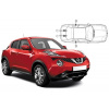 Slnečné clony na okná - NISSAN Juke (2010-2019) - Komplet sada