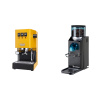 Gaggia New Classic EVO BC, yellow + Rancilio Rocky Doserless, black