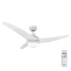 Homania Stropný ventilátor so svetlom EDM 33803 Egeo Biela 60 W