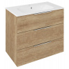 Sapho CIRASA umývadlová skrinka 79,8x75x46cm, 3x zásuvka, dub Alabama CR831-2222
