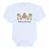NEW BABY Detské body s potlačou Ľudový vzor Šohaj z Moravy New Baby Veľ. 80