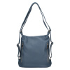 Dámska kožená batôžko kabelka Italia Maura - modrá