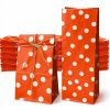 PAPIEROVÉ VRECKÁ NA BLOKY 10x6x26 cm s ČERVENÝMI BODKAMI EKO na SLADKOSTI