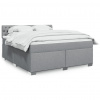 zahrada-XL Boxspring posteľ s matracom bledosivá 180x200 cm látka 3285974
