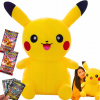 PIKACHU POKEMON PLYŠOVÝ MASKOT VEĽKÝ XXL 65 CM + 2× Pokémon karty OBSIDIAN FLAMES 1 vrecúško po 10 kariet (POKEMON PIKACHU PLYŠOVÝ MASKOT VEĽKÝ XXXL + 20 kariet obsidiánových plameňov)