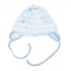 Čiapočka na zaväzovanie, bavlna, Baby Stars, pastel blue 74-80 (9-12m)