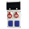 SCAME Zásuvková rozvodnica BLOCK, 1x16A+1x32A/400V/5P + 2x230V, s možnosťou istenia, IP54