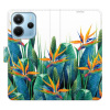 Flip pouzdro iSaprio na mobil Xiaomi Redmi Note 14 4G - Exotic Flowers 02 s kapsičkami na karty (Knížkové flipové pouzdro iSaprio pro mobil Xiaomi Redmi Note 14 4G - Exotic Flowers 02 - elegantní obal