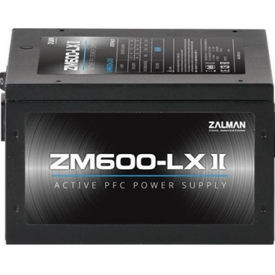 Zdroj Zalman ZM600-LXII 600W eff. 85% ATX12V v2.31 Active PFC 12cm fan