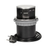 Zásuvkový blok okrúhly ORNO OR-AE-1381, 3x zásuvka, 2x USB nabíjací, farba nere