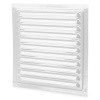 Vents Kovová vetracia mriežka štvorcová biela 200x200 MVM 200S