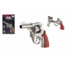 Revolver/Pistole na kapsle 8 ran kov 18cm na kartě (00800704)
