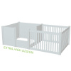 Pôrodný box na odchov šteniat s výbehom + EXTRA VÝŠKA 30 cm M 230 x 115 x 76 cm