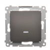 Kontakt Simon Vypínač č.1 Simon54 PREMIUM/NATURE BS podsvietený hnedý DW1L.01/46