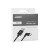 AVACOM dátový a nabíjací kábel USB - USB Type-C, 100cm, konektor v uhle 90 °, čierny DCUS-TPCLR-10K