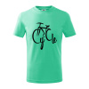 Cycle bicykel - Tričko detské bavlnené - 122 cm/6 rokov ( Mätová )