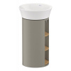 DURAVIT White Tulip samostatne stojaca skrinka pod umývadlo, 2 poličky zľava a zprava, 350 x 410 x 751 mm, dub prírodný masív/kameňovo šedá matná, WT42390H592