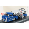 Schuco Mercedes Benz Racing Car Transporter Truck Rennwagen 1955 s 300 Slr Spider 1:43 Modrá strieborná