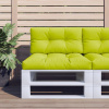 Poduška na palety jasně zelená 70 x 40 x 12 cm textil Zelená 360590