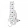 Predlžovací kábel 3 m / 5 zásuviek / biely / PVC / 1 mm2