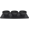 Villeroy & Boch Manufacture Rock súprava misiek na dip s podnosom 10-4239-9023