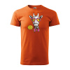 Sablio Tričko s potlačou Hipster Giraffe - oranžové L