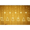Vianočné osvetlenie so sobom 138LED LIGHT CURTAIN, teplá biela