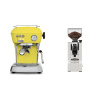 Ascaso Dream ONE, Sun Yellow + Eureka Mignon XL, CR white