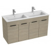 Jika Cube umývadlová skrinka 120x43 cm s dvojumývadlom,4 dvierka,Jaseň H4536611765141