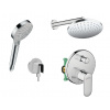 Hansgrohe set 20 - Sprchový systém pod omietku s pákovou batériou, komplet, čierna matná
