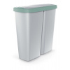 Prosperplast COMPACTA Q DUO popolavý so svetlo kapustovým vekom 50 l