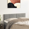 vidaXL Čelá postele 2 ks bledosivé 72x5x78/88 cm zamat