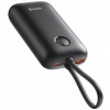 Swissten Power bank VOLTBOX 35W 10000 mAh s integrovanými káblami - USB-C, A, Lightning / čierna