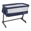 BABY MIX Detská cestovná postieľka k posteli rodičov Navy 96x57x81 modrá
