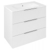 Sapho CIRASA umývadlová skrinka 79,8x75x46cm, 3x zásuvka, biela lesk CR831-3030