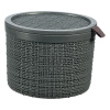 CURVER JUTE 2L Košík okrúhly 17 x 17 x 13 cm, tmavo sivý 01903-G44
