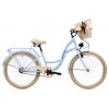GOETZE Detský Bicykel STYLE 24 3 Prevodový modrý+košík Košík: hnedý prútený