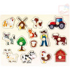 Bino Baby puzzle farma 14 dílků vkládačka pro miminko