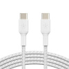 Belkin CAB004bt1MWH oplétaný USB-C - USB-C, 1m, bílý