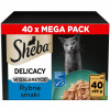 Vlhké krmivo pre mačky Sheba Delicacy Rybacie chute v želé 40x85g