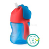Avent hrnček so slamkou modrý 200ml