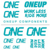 ONEUP Decal kit - nálepky Farba: Turquoise