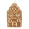 Clayre & Eef Závesná ozdoba perníková chalúpka Gingerbread Cott - 4*4*6 cm - Clayre & Eef