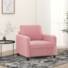 vidaXL Kreslo ružové 60 cm zamat - Ružová - 152288-37147